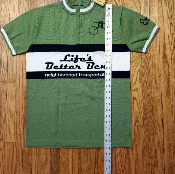 Earth Wind And Rider Womens Merino Wool Cycling 1/4 Zip Sweater Size M NEW Green - Picture 3 of 7